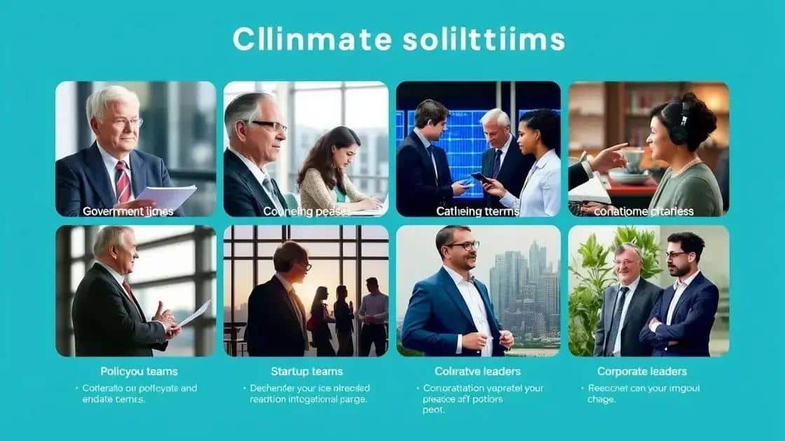 Key players driving climate solutions