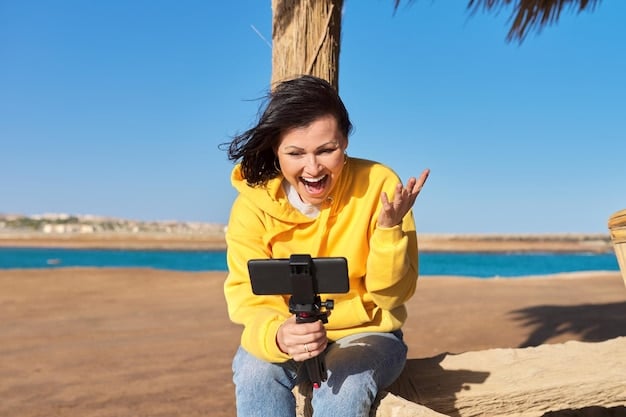 A micro-influencer is hosting a live Q&A session on Instagram, answering questions from her followers about her favorite travel destinations.