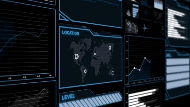A digital dashboard displaying real-time network security monitoring and threat detection, emphasizing the importance of cybersecurity in edge computing environments.