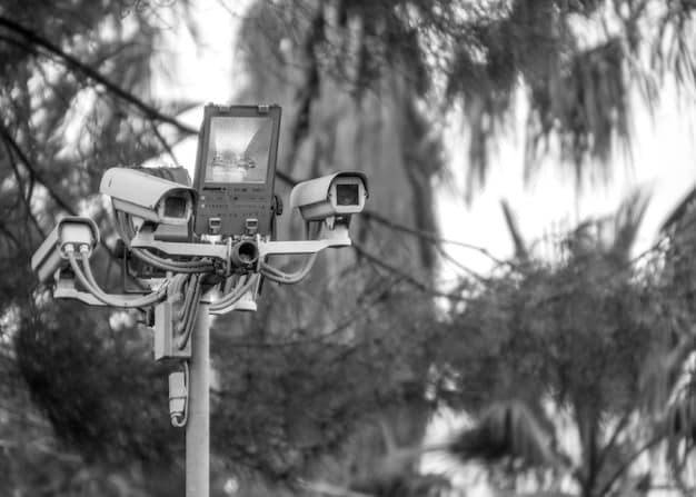 A close-up of a smart street pole equipped with sensors, cameras, and other IoT devices, showing its various functions and connectivity.