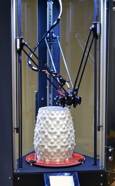Close-up shot of a multi-material 3D printer in operation, showcasing different material filaments being fed into the printer head. The materials include a variety of plastics, metals, and composites, highlighting the diversity of 3D printing capabilities.