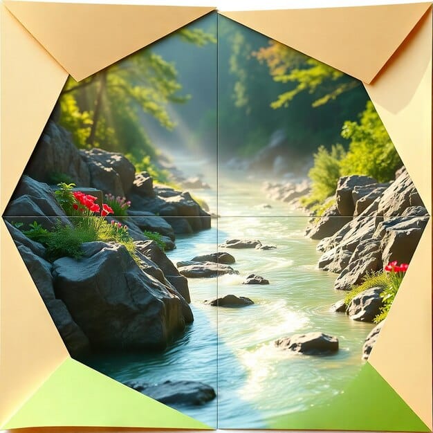 A split screen showing two different content pieces: on one side, a static image with low engagement; on the other, a dynamic video with high interaction, showcasing the impact of optimized content on user engagement.