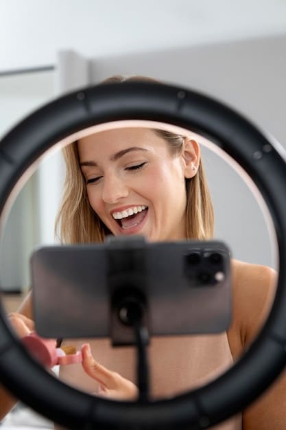A close-up shot of a micro-influencer interacting with followers in the comments section of a social media post. The comments should be positive and engaging, highlighting the strong connection between the influencer and their audience.