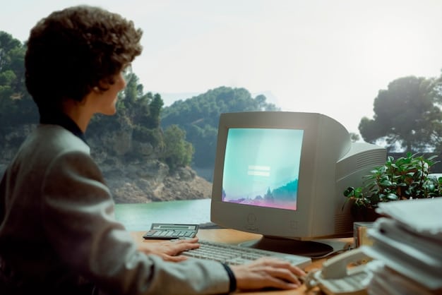A person using a social media management platform on a desktop computer, showcasing the software's interface with various social media feeds and customer interactions. The setting is in an office environment with a clean, organized look.