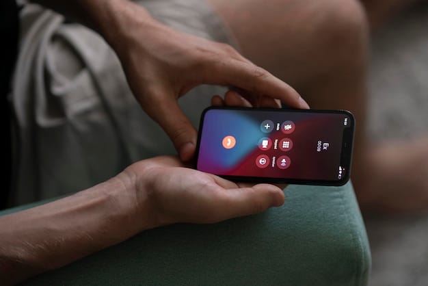 Close-up shot of a person's hands holding a smartphone during a live stream. The screen shows a chat window with active comments and reactions from viewers. Soft studio lighting enhances the clarity of the image.