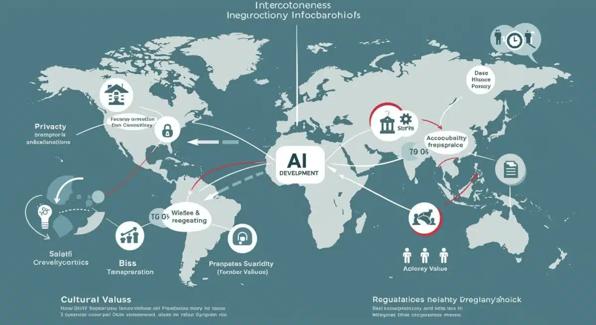 Infographic showing AI development, cultural values, and regulatory frameworks