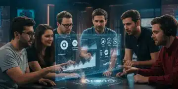 U.S. content creators collaborating on strategies for increased organic reach on new social platforms in 2025.