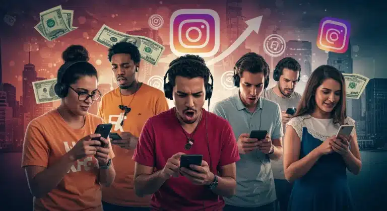 US creators benefiting from Instagram's 2025 monetization features, showing increased earnings and digital engagement.