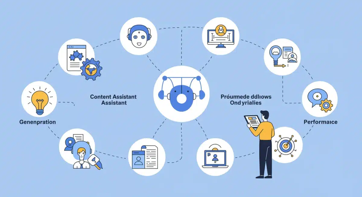 AI content assistant workflow for social media management