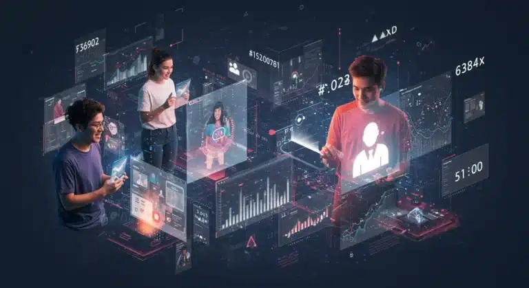 Gen Z interacting with future social media platforms