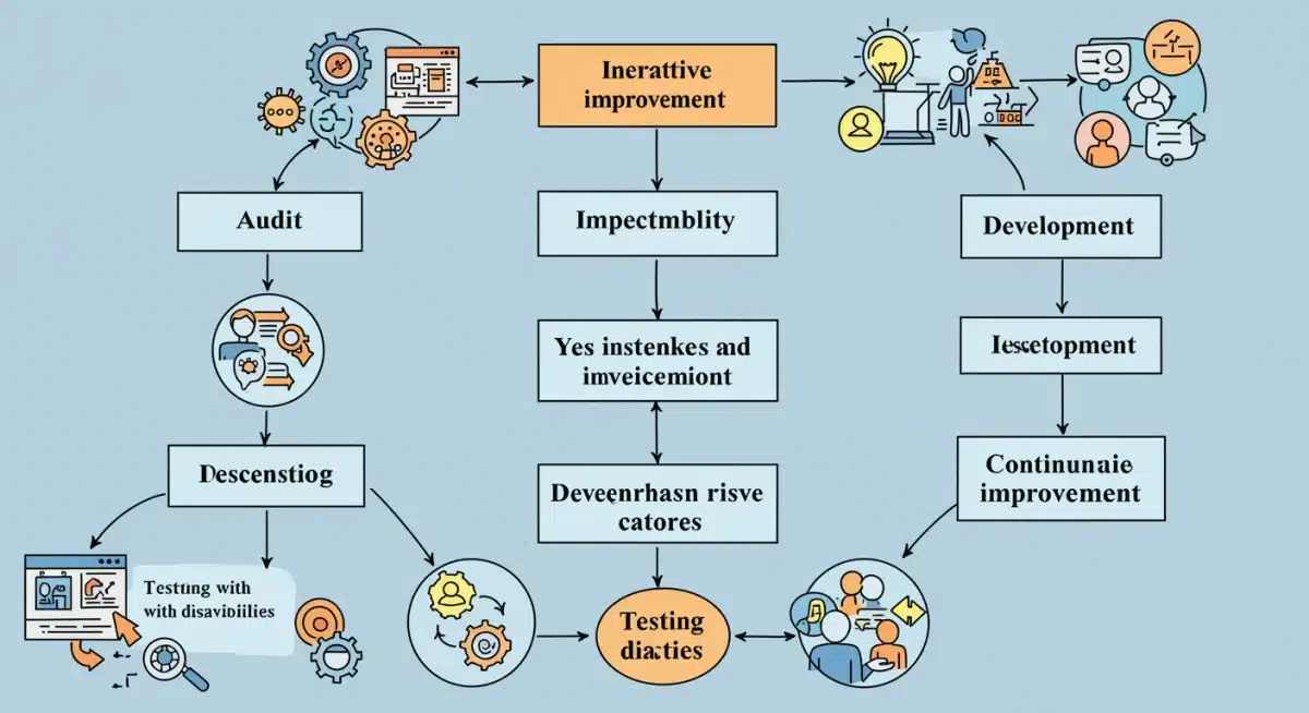 Iterative accessibility implementation flowchart