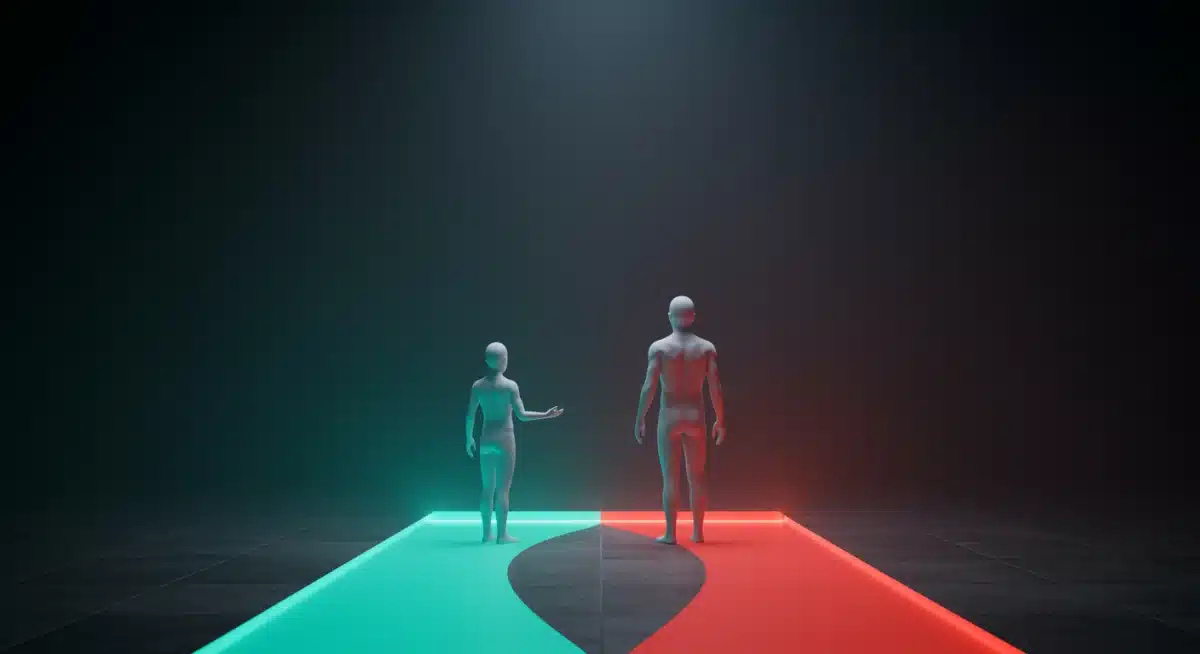 Human making a choice, representing autonomy in the context of AI influence and ethical decision-making.