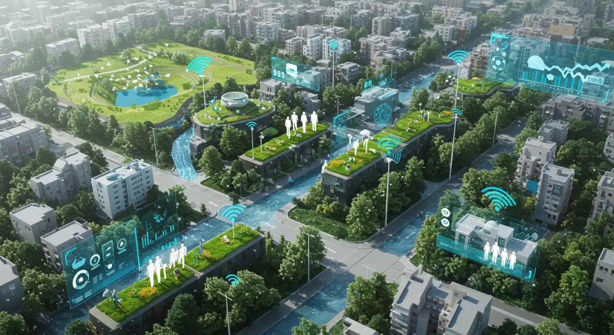 Smart city network optimizing resources for community well-being