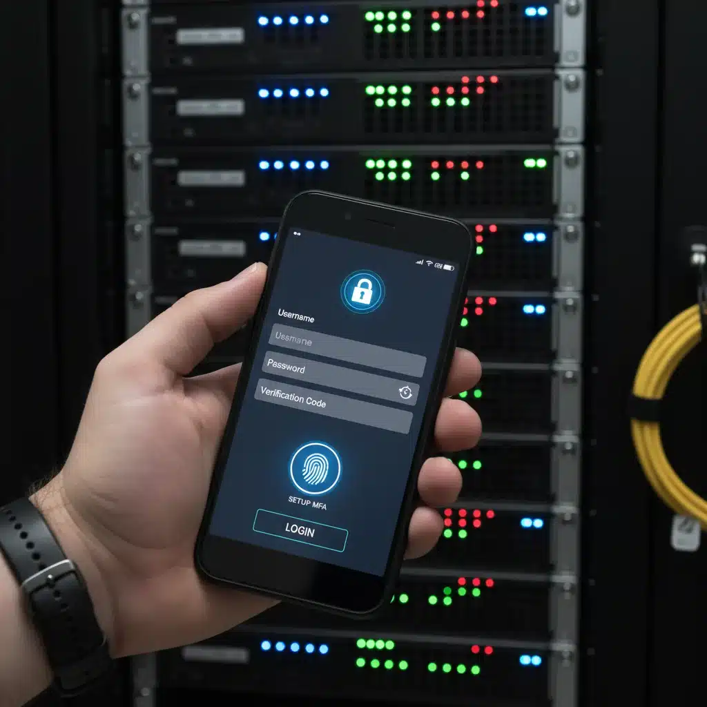 Secure mobile login with server infrastructure in background