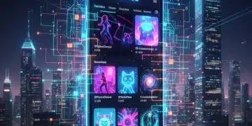 Futuristic illustration of TikTok's 'For You' page, symbolizing algorithm changes and digital marketing success.