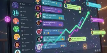 Vibrant Discord server interface showing active community engagement and growth.