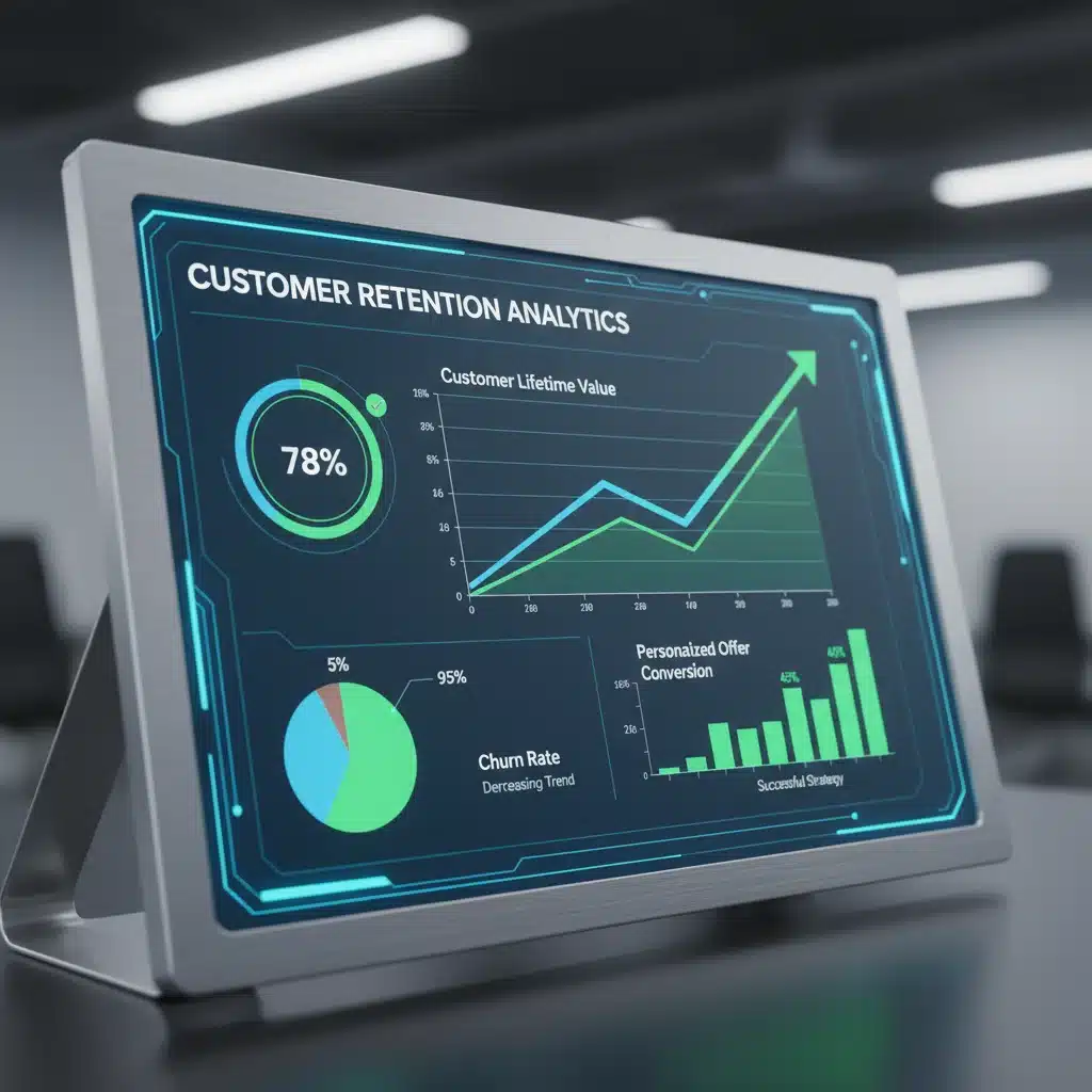 E-commerce analytics dashboard showing positive customer retention KPIs
