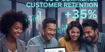 Diverse customers enjoying personalized e-commerce experiences, symbolizing increased retention