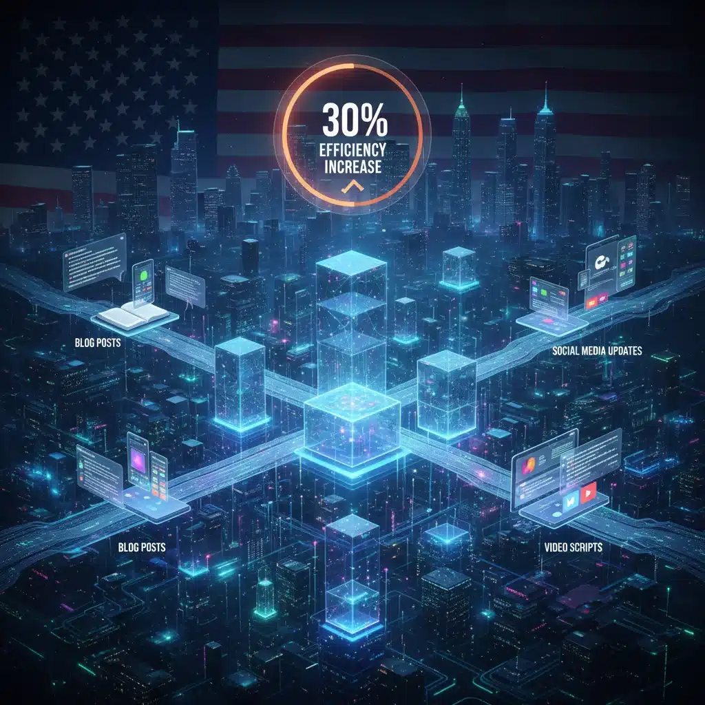 AI Content Creation: Boost US Marketing Efficiency by 30% Today